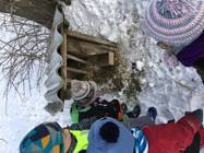 Navštívení krmelce v zimě