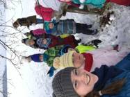 Navštívení krmelce v zimě