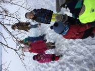 Navštívení krmelce v zimě